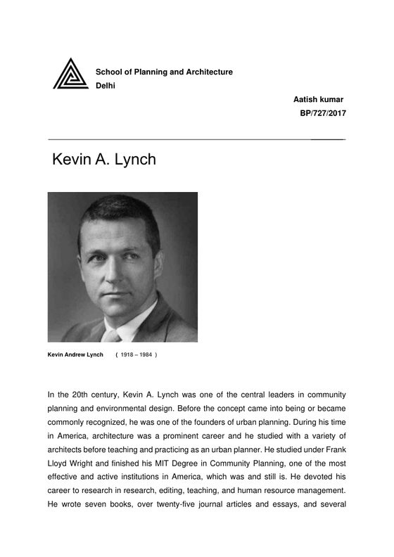 Cover of Kevin A. Lynch — Planner Study