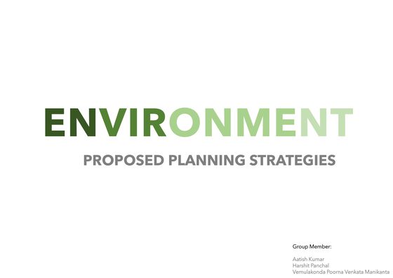 Cover of Environment — Proposed Planning Strategies